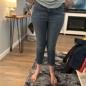 Women's Blue Denim Capris